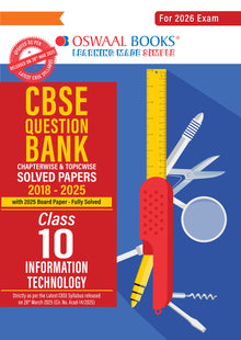 CBSE Question Bank Chapterwise and Topicwise SOLVED PAPERS Class 10  IT For Exam 2026