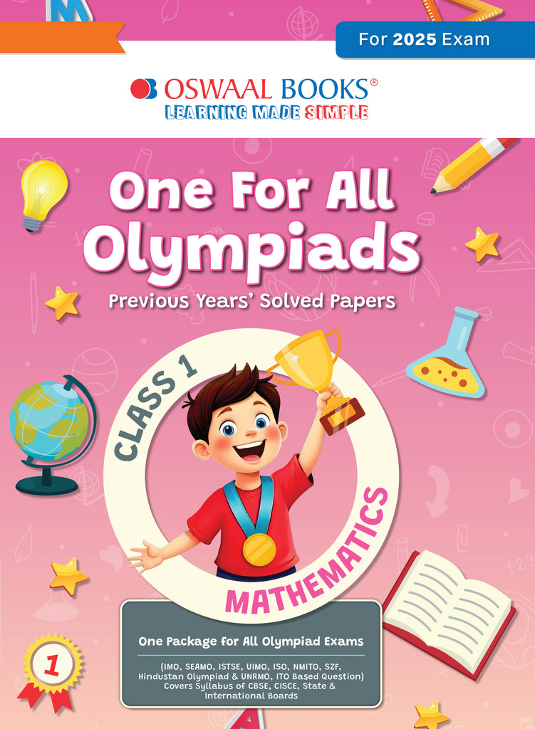 One for All Olympiads Previous Year Solved Papers Class 1 Mathematics For 2025 Exam