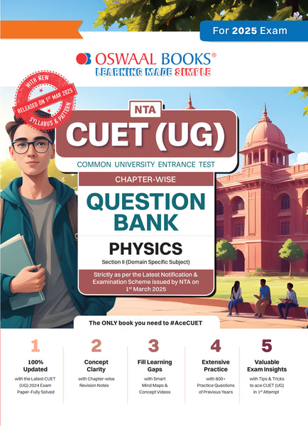 NTA CUET (UG) Chapterwise Question Bank Physics (For 2025 Exam)