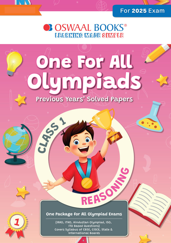 One for All Olympiads Previous Year Solved Papers Class 1 Reasoning For 2025 Exam