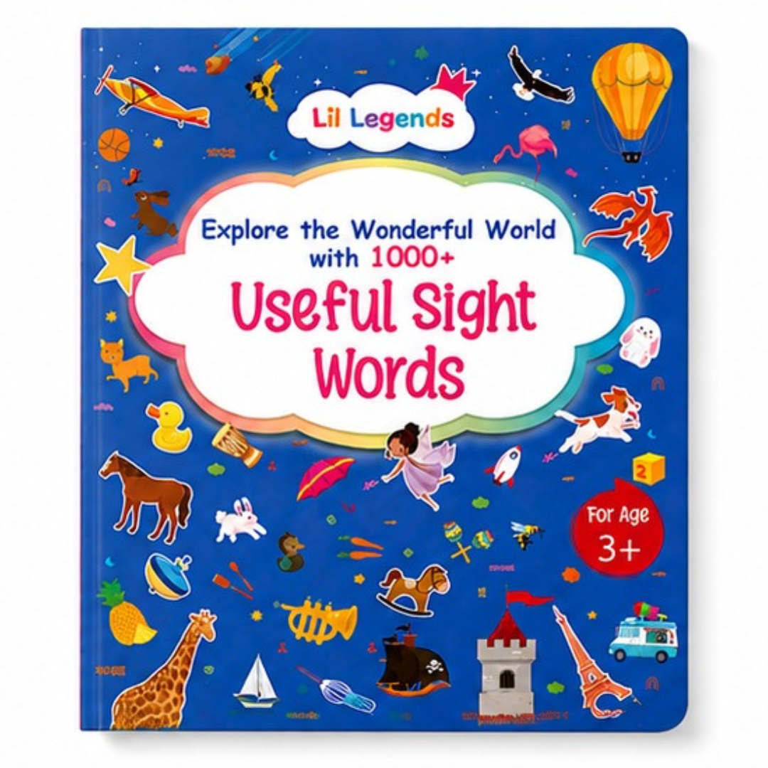 Lil Legends 1000+ Useful Sight Words for Kids Age 3+ Years | Engaging Activity Book to Learn English Words | Early Reading and Vocabulary Book for Preschoolers