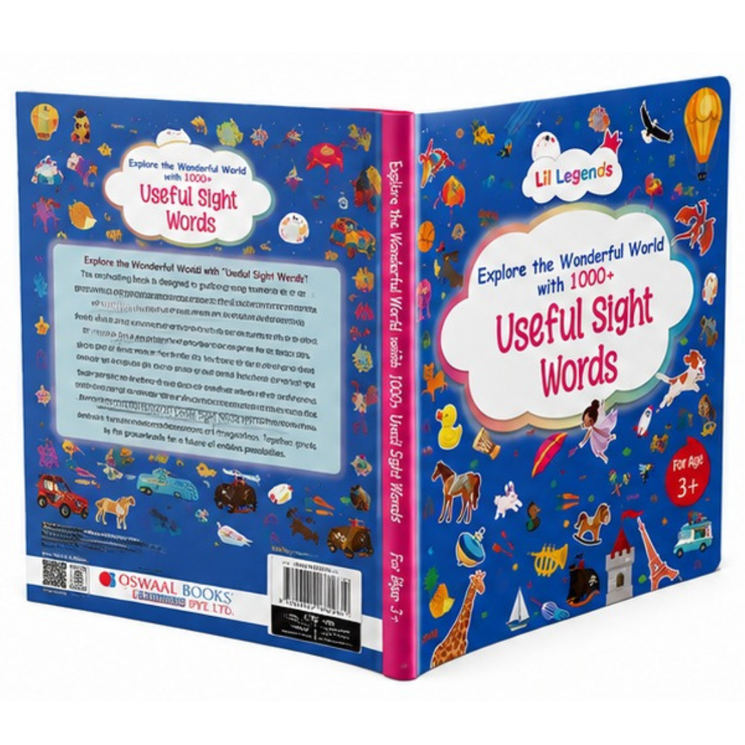 Lil Legends 1000+ Useful Sight Words for Kids Age 3+ Years | Engaging Activity Book to Learn English Words | Early Reading and Vocabulary Book for Preschoolers