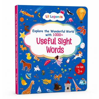 Lil Legends My Book of Useful Sight Words for Kids Age 3+ Years - Engaging Activity Book to Learn High-Frequency English Words | Early Reading & Vocabulary Book for Preschoolers