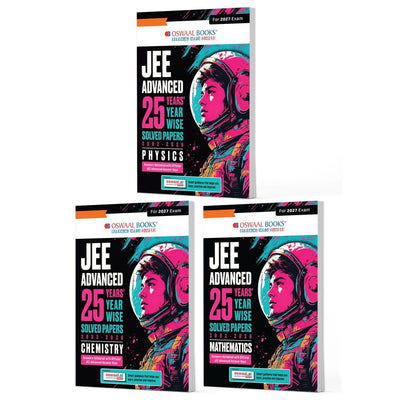 Oswaal JEE Advanced 25 Years Year-wise Solved Papers Physics, Chemistry & Mathematics (Set of 3 Books) | Fully Solved May 2026 Paper 1 & 2 | Smart Mind Maps, Mnemonics, PYQs & Oswaal AI