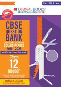 CBSE Question Bank Chapterwise and Topicwise SOLVED PAPERS Class 12 Biology For Exam 2026