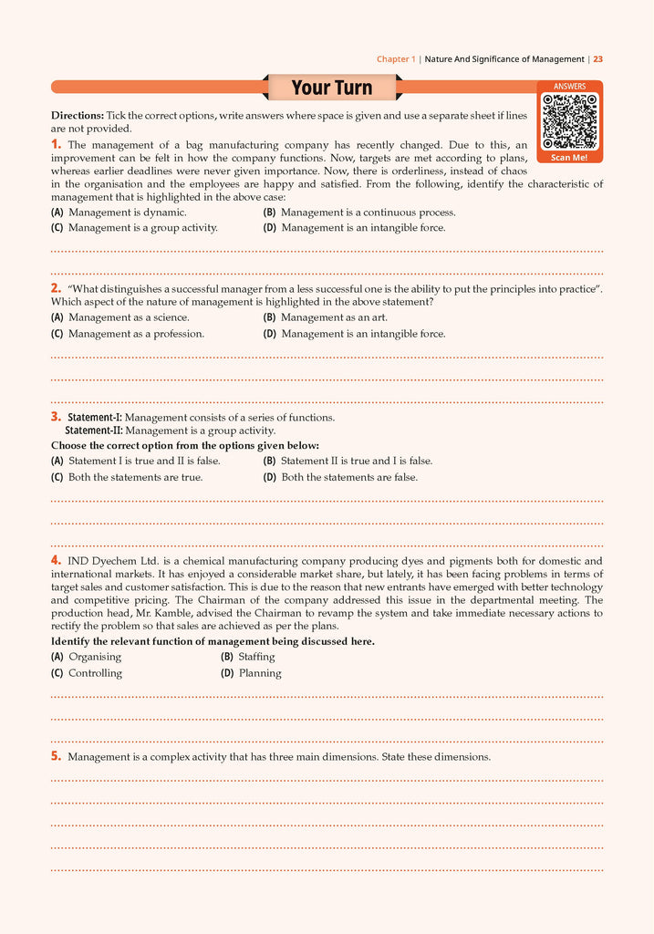 Oswaal Books and Learning Private Limited TRUE Paperback CBSE Question Bank Chapterwise and Topicwise SOLVED PAPERS Class 12 Business Studies For Exam 2026