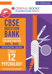 CBSE Question Bank Chapterwise and Topicwise SOLVED PAPERS Class 12 Psychology For Exam 2026