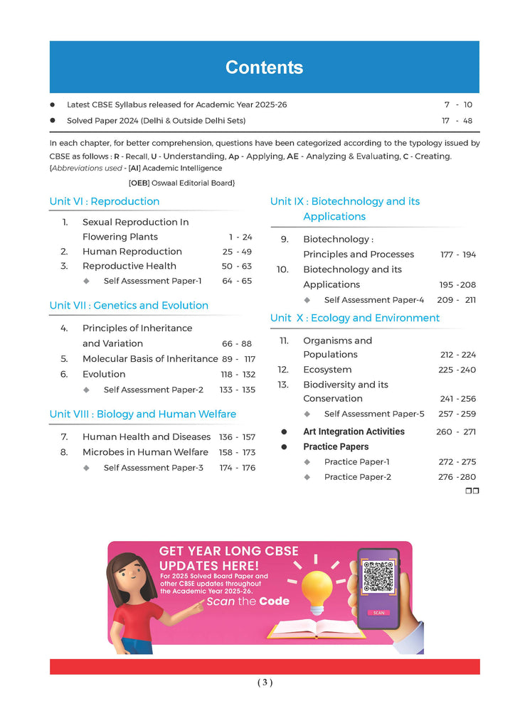 Oswaal Books and Learning Private Limited TRUE Product Bundle CBSE Question Bank Class 12 Set of 4 Books | English Core | Physics | Chemistry | Biology | Chapterwise & Topicwise Solved Papers | For 2026 Board Exams