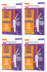 CBSE Question Bank Class 12 Set of 4 Books | English Core | Physics | Chemistry | Mathematics | Chapterwise & Topicwise Solved Papers | For 2026 Board Exams