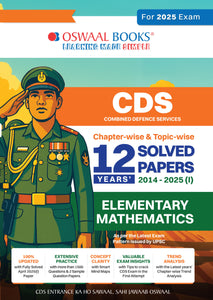 CDS (Combined Defence Services) Chapter-wise & Topic-wise 12 Years' Solved Papers 2014-2025 (I) | Elementary Mathematics | For 2025 Exam
