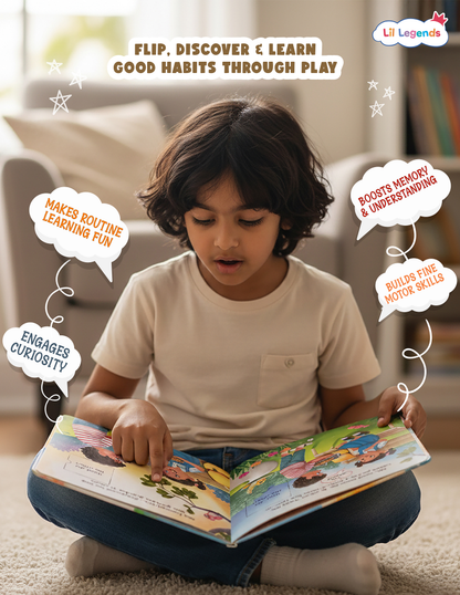 Lil Legends My First Steps to Good Habits | Set of 5 Board Books for Kids | Tidy Up, Patience, Cleanliness, Mindfulness and Calm | Early Life Skills | Slipcase Gift Set | Age 2-6