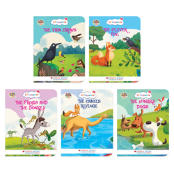 Lil Legends Illustrated Moral Stories for Kids Age 2+ Years, Set 1 of 5 Story Books | Short English Bedtime Stories | Colourful Picture Books for Early Readers