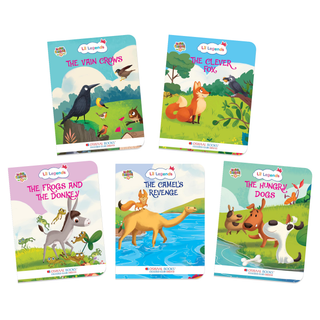 Lil Legends Illustrated Moral Stories for Kids Age 2+ Years, Set 1 of 5 Story Books | Short English Bedtime Stories | Colourful Picture Books for Early Readers