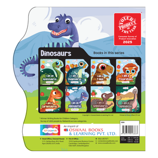 Lil Legends Dino Shaped Board Book for Kids | I am an Allosaurus | Illustrated Dinosaur Story Book | Early Learning Picture Book | Age 2-5 Years | Board Book | Durable Edition