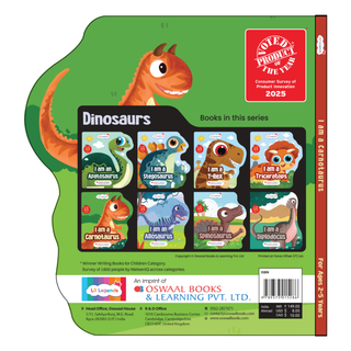 Lil Legends Dino Shaped Board Book for Kids | I am a Carnotaurus | Illustrated Dinosaur Story Book | Early Learning Picture Book | Age 2-5 Years | Board Book | Durable Edition