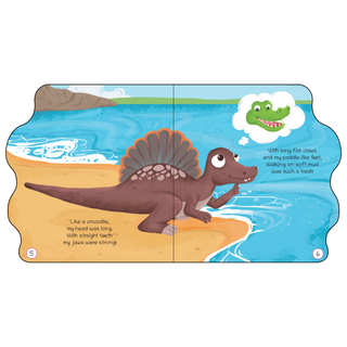 Lil Legends Dino Shaped Board Book for Kids | I am a Spinosaurus | Illustrated Dinosaur Story Book | Early Learning Picture Book | Age 2-5 Years | Board Book | Durable Edition