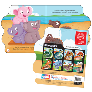 Lil Legends Dino Shaped Board Book for Kids | I am a Spinosaurus | Illustrated Dinosaur Story Book | Early Learning Picture Book | Age 2-5 Years | Board Book | Durable Edition