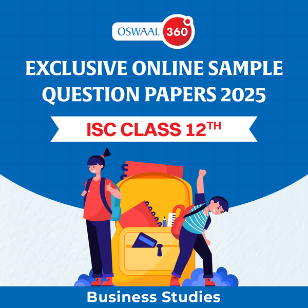 Oswaal Exclusive Online Sample Question Papers 2025 - ISC - Class 12th - Business Studies - Set of 5