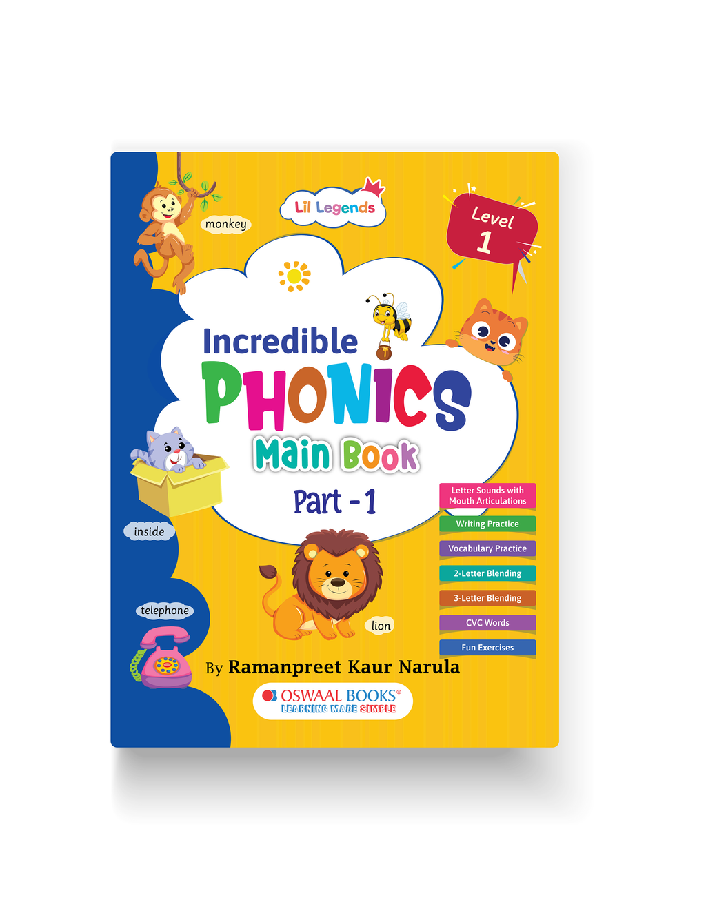 Lil Legends Incredible Phonics Main Book Level 1 Part 1 TRUE – Oswaal Books