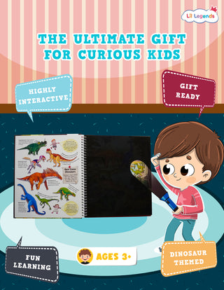 Lil Legends Magic Flashlight Big Discoveries Dinosaur World for Kids | Interactive Hidden Picture Book with Reveal Card | Dinosaur Facts | Age 3+ Years | Paperback | Activity Book