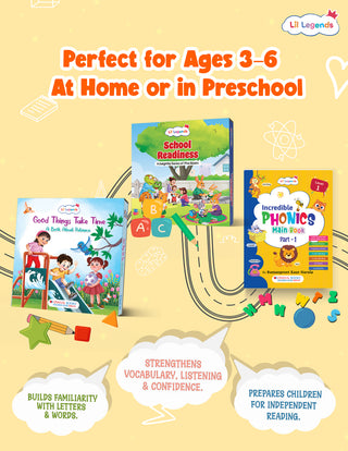 Incredible Phonics Sight Words Book - Level 1 (Ages 3–6) – Early Reading & Vocabulary Builder | by Lil Legends