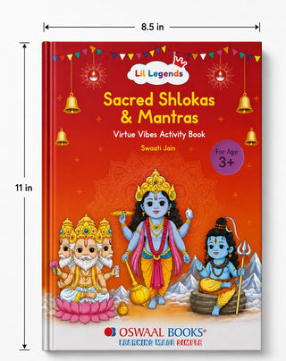 Lil Legends Sacred Shlokas & Mantras Activity Book for Kids Age 3+ Years - Virtue Vibes | Easy-to-Read Hindu Prayers & Chants with Meanings & Activities | Spiritual Learning Book for Children