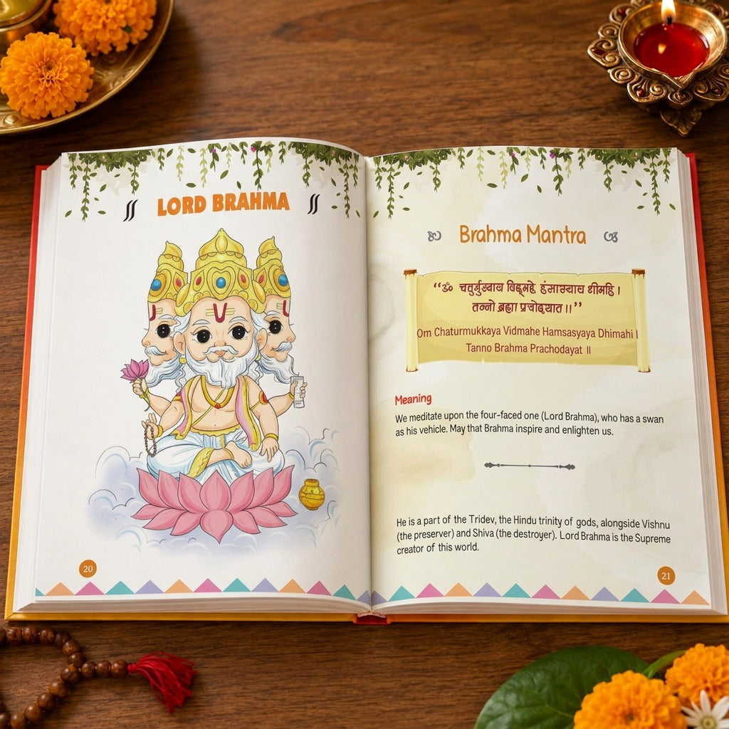 Lil Legends Sacred Shlokas & Mantras Activity Book for Kids Age 3+ Years - Virtue Vibes | Easy-to-Read Hindu Prayers & Chants with Meanings & Activities | Spiritual Learning Book for Children