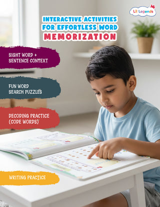 Lil Legends Incredible Phonics Sight Words Book Level 2 for Kids Age 4-6 Years | High Frequency Words & Reading Speed Practice | Workbook for UKG & Class 1 | Reading Fluency & Vocabulary