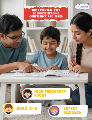 Lil Legends Incredible Phonics Sight Words Book Level 2 for Kids Age 4-6 Years | High Frequency Words & Reading Speed Practice | Workbook for UKG & Class 1 | Reading Fluency & Vocabulary