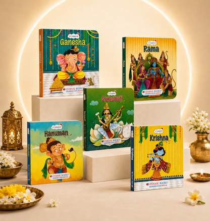 Lil Legends My First Collection of Mythological Tales of Hindu Gods & Goddesses - Set of 5 Board Books for Kids Age 3+ Years | Lord Ganesha, Hanuman, Krishna, Rama & Goddess Saraswati