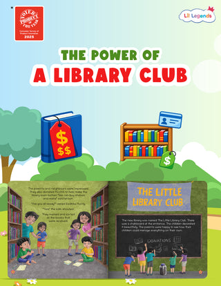 Lil Legends The Little Library Club Story Book for Kids | A Book of Financial Literacy | Money Awareness, Savings & Smart Habits | Illustrated Story Book | Ages 5+ Years