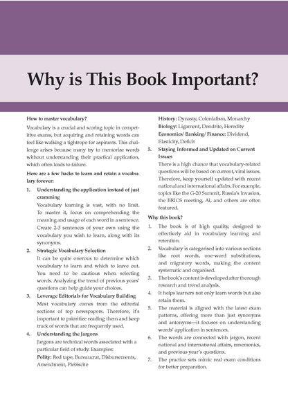 Oswaal Books and Learning Private Limited TRUE Paperback Vocabulary Builder for competitive Exams Useful for SSC, CGL, CHSL, BANK, CTET, DSSSB, CUET, NDA, Defence aspirants & more