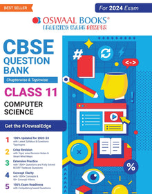 CBSE Chapterwise & Topicwise Question Bank Class 11 Computer Science Book (For 2023-24 Exam)