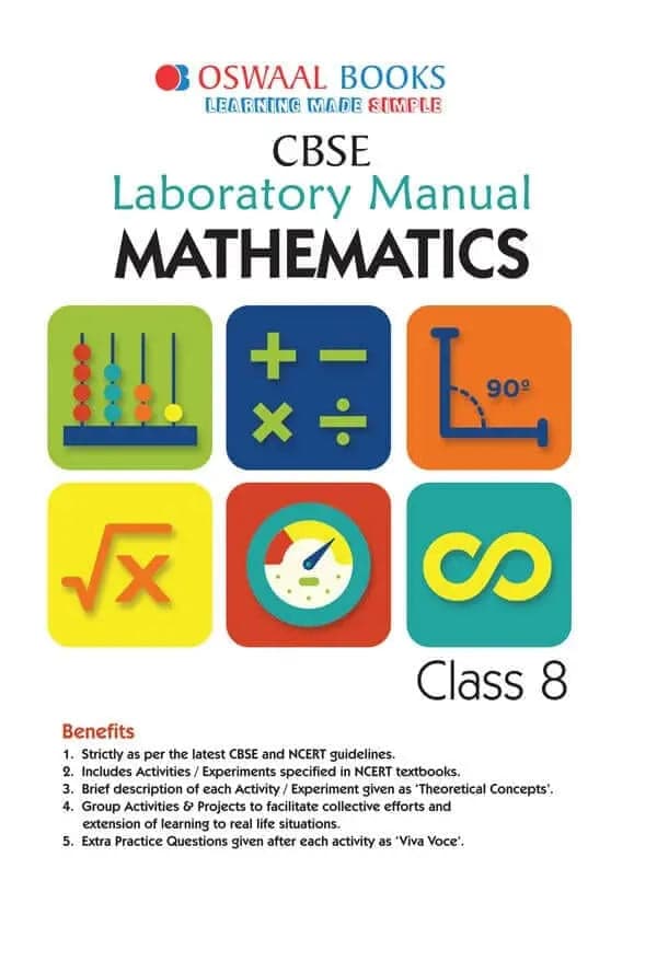 CBSE Maths Lab Manual Class 8, For 2022 Exam 