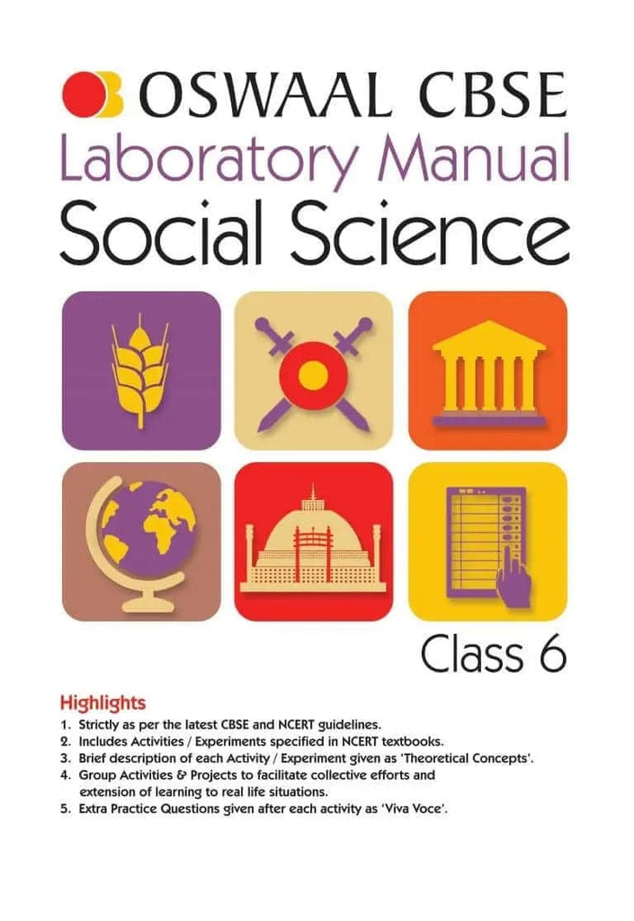 CBSE Social Science Lab Manual Class 6, For 2022 Exam 