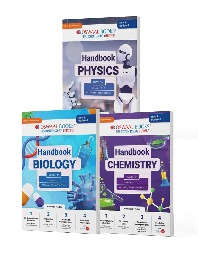 Handbook of Class 11 & 12 (Set of 3 Books) Physics, Chemistry, Biology | Must Have for NEET & all Medical Entrance Exams 2023 