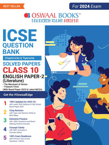 ICSE Question Bank Class 10 English Paper-2 Literature Book (2024 Exam) 