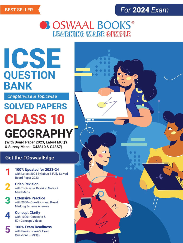ICSE Question Bank Class 10 Geography Book (2024 Exam) 