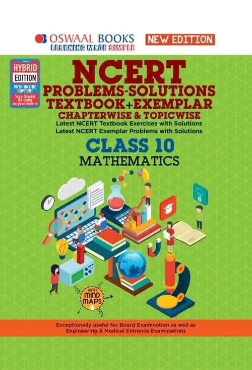 NCERT Problems - Solutions (Textbook + Exemplar) Class 10 Mathematics Book (For 2022 Exam) 