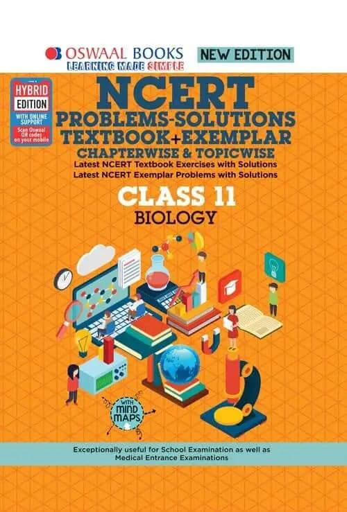 NCERT Problems - Solutions (Textbook + Exemplar) Class 11 Biology Book (For 2022 Exam) 