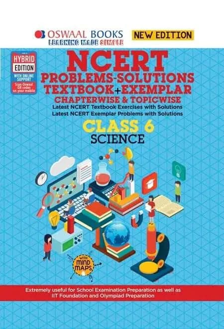 NCERT Problems - Solutions (Textbook + Exemplar) Class 6 Science Book (For 2022 Exam) 