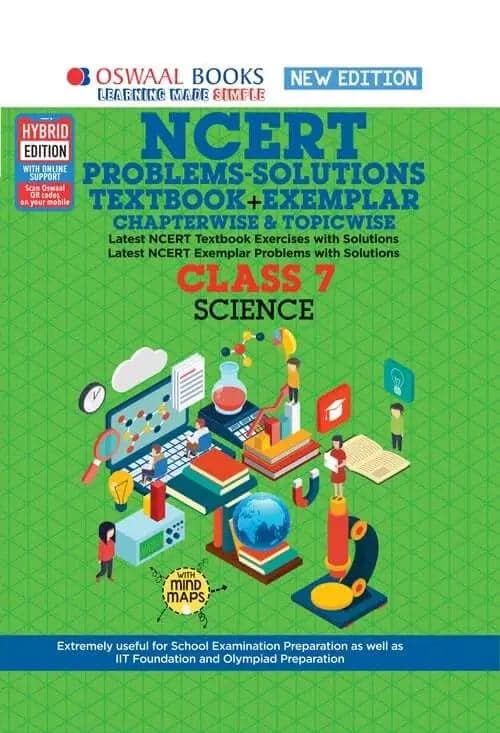 NCERT Problems - Solutions (Textbook + Exemplar) Class 7 Science Book (For 2022 Exam) 