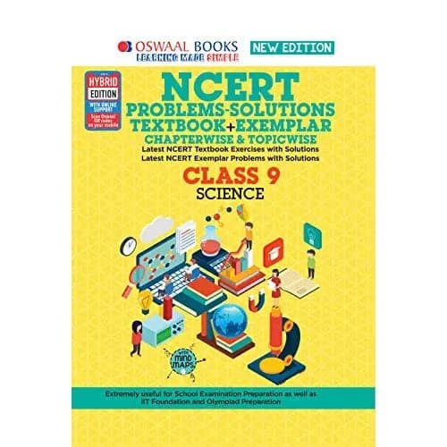 NCERT Problems - Solutions (Textbook + Exemplar) Class 9 Science Book (For 2022 Exam) 