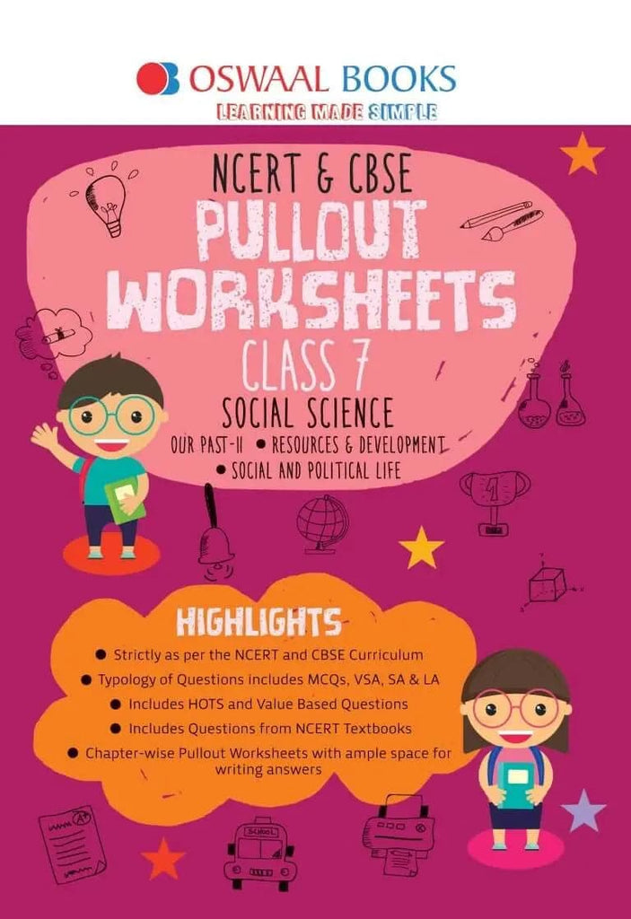 NCERT & CBSE Pullout Worksheets Social Science Class 7 (For 2022 Exam) 