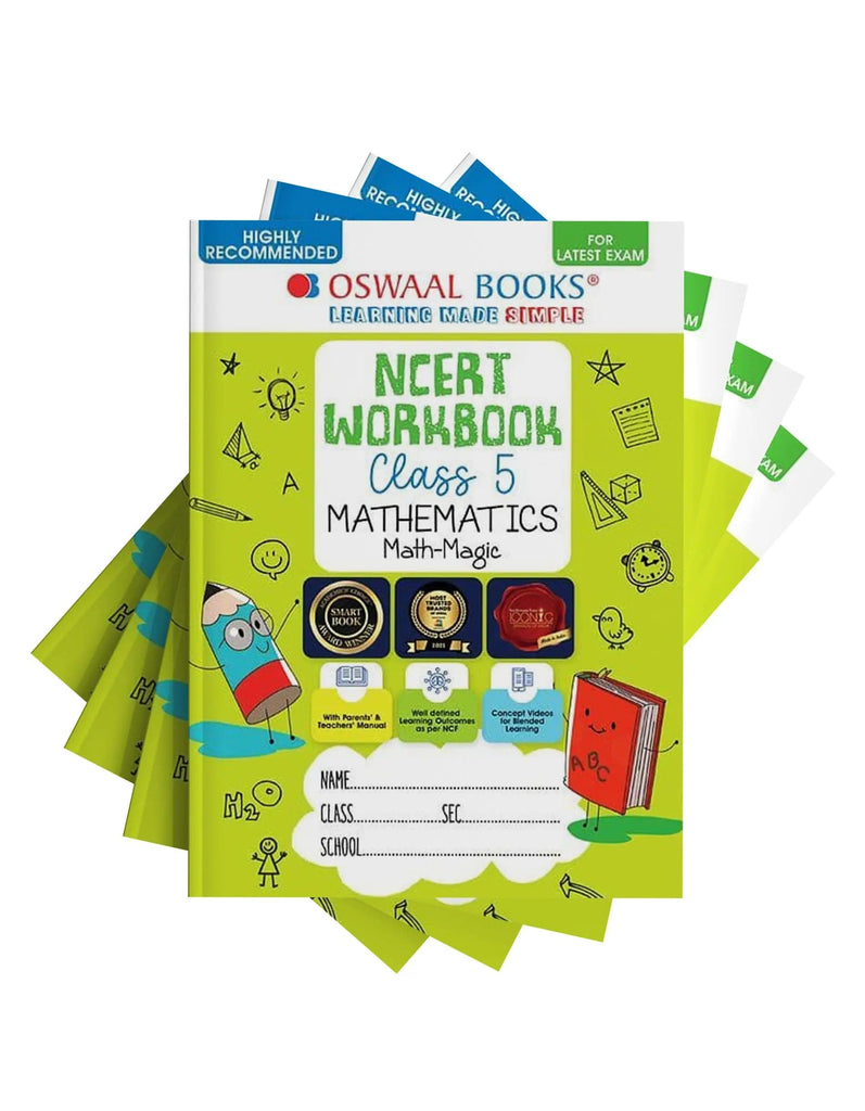 NCERT & CBSE Workbooks Class 5 Math, English, Hindi & Environmental Studies (Set of 4 Books ) (For latest Exam)