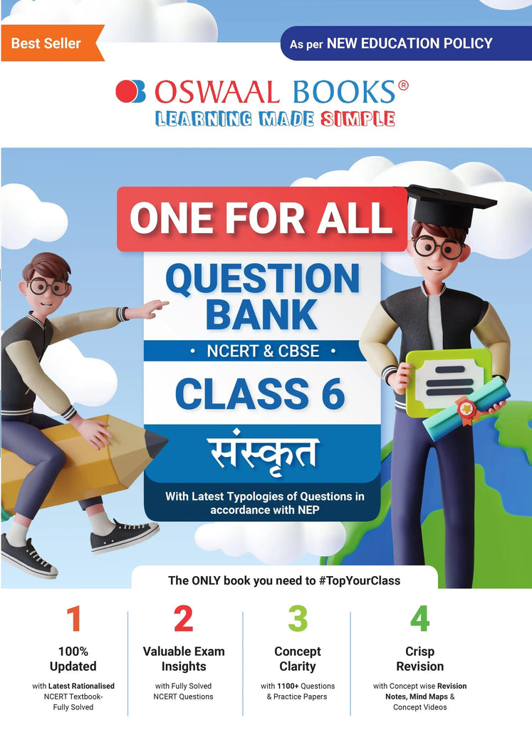 One For All Question Bank NCERT & CBSE, Class-6 Sanskrit (For 2023-24 Exam) 