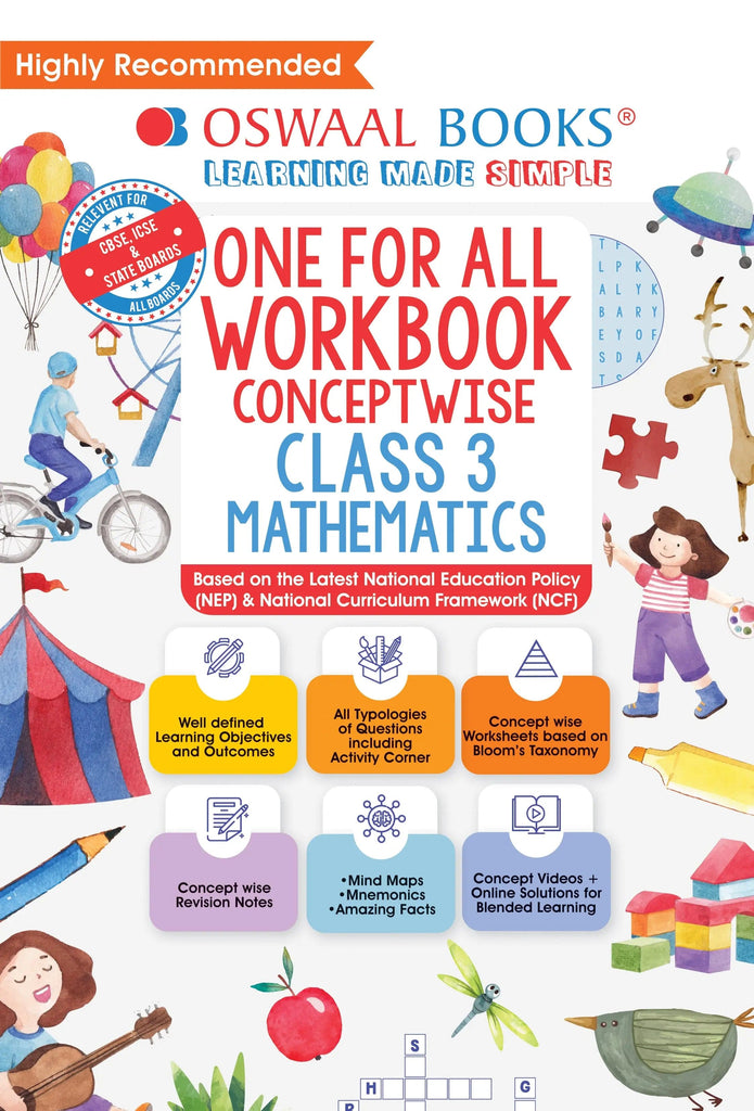 One For All Workbook, Class-3, Mathematics ( Latest ) 
