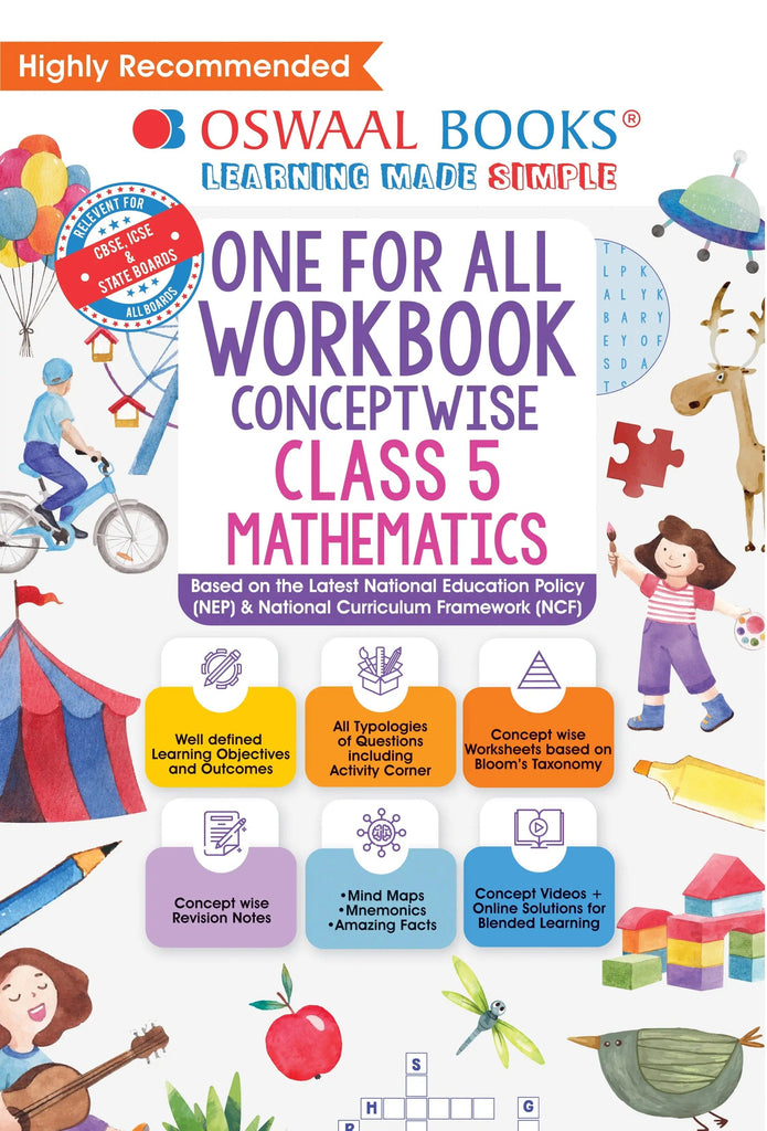 One For All Workbook, Class-5, Mathematics ( Latest ) 