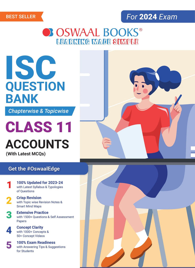 Oswaal ISC Question Bank Class 11 Accounts Book (2024 Exam) 